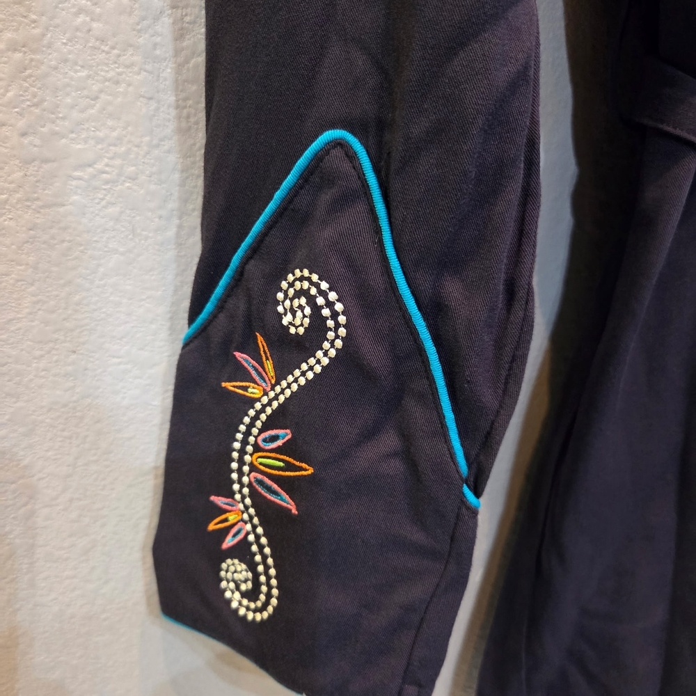 Wrangler Black Embroidered Western Shirt - Picture 5 of 10
